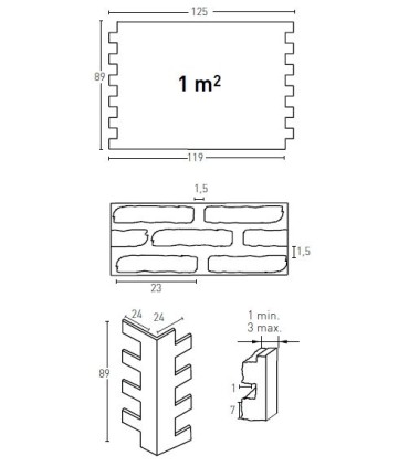 Panel LADRILLO OLD BRITISH 550