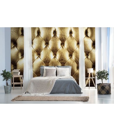 Fotomural Capitoné dorado 3P