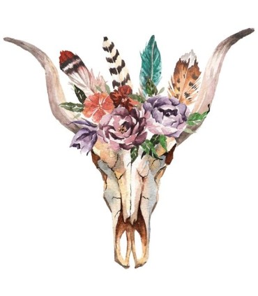 Flores y plumas boho chic