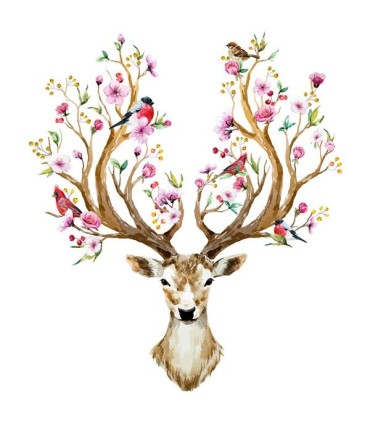 Ciervo en flor