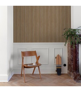 Papel pintado vinilico LISTONES de MADERA