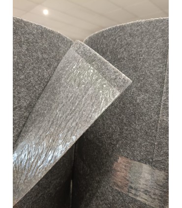 Moqueta ferial GRIS ANTRACITA con plástico de protección