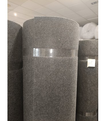 Moqueta ferial GRIS ANTRACITA con plástico de protección