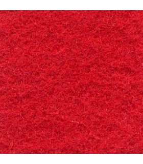 Moqueta ferial ROJA con plástico de protección