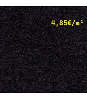 Moqueta ferial NEGRA con plástico de protección