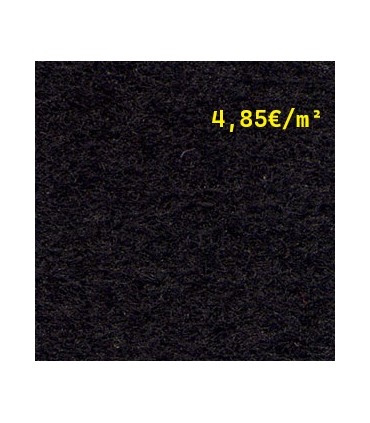 Moqueta ferial NEGRA con plástico de protección