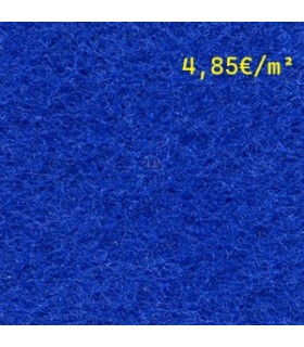 Moqueta ferial AZUL DUCADOS con plástico de protección