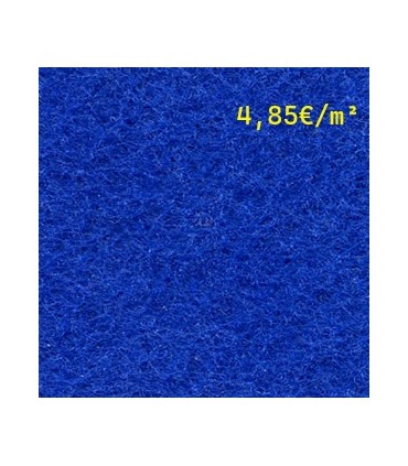 Moqueta ferial AZUL DUCADOS con plástico de protección